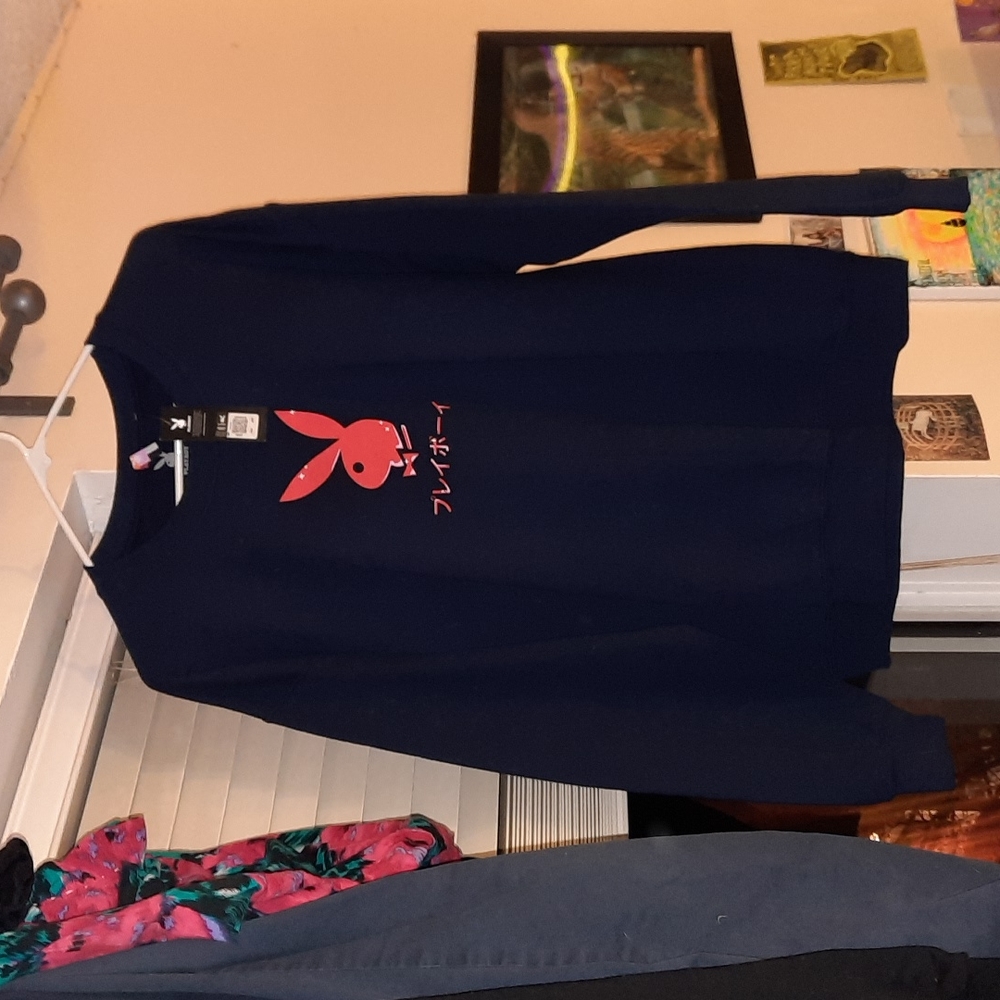 Large, Dark Navy Blue, Crewneck Sweater